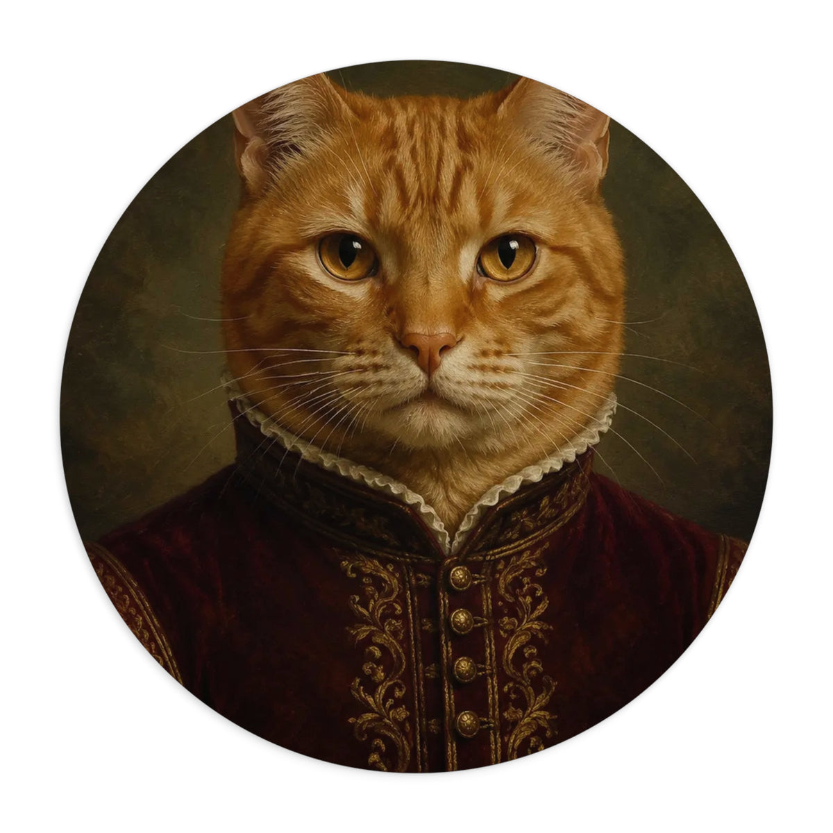 Custom Pet Portrait Mouse Pad · Round